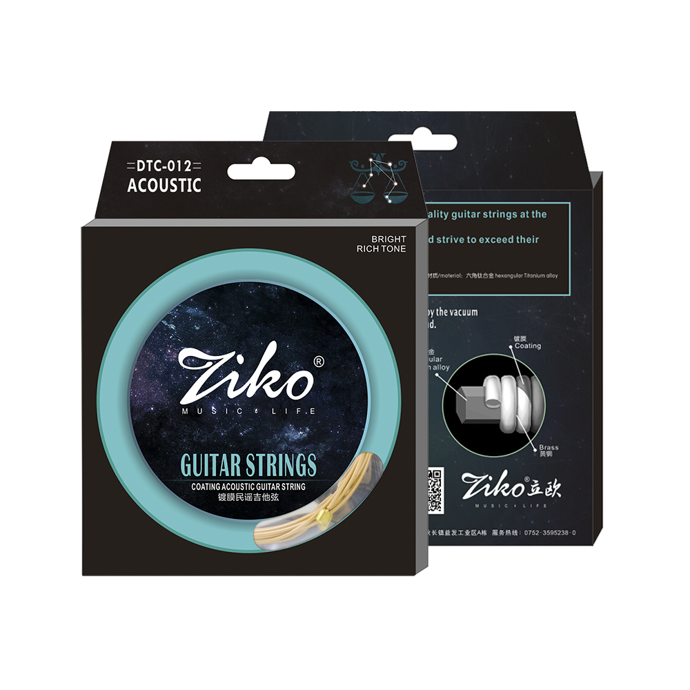Ziko bullet-end Coated Acoustic guitar string DTC-010/011/012